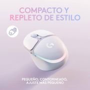 Logitech G G705 Ratón Inalámbrico Para Gaming, Iluminación LIGHTSYNC RGB Personalizable, Inalámbrico LIGHTSPEED, Conectividad Bluetooth, Ligero, PC/Mac/Portátil – Blanco