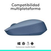 Logitech M171 Ratón inalámbrico para PC, Mac, portátil, 2,4 GHz con minireceptor USB, seguimiento óptico, duración batería 12 meses, ambidiestro, Gris