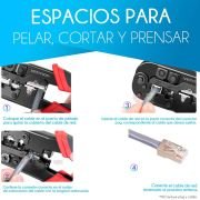 Crimpadora Metálica Vention KEAB0 para RJ45 / RJ12 / RJ11