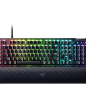 Razer BlackWidow V4, Teclado mecánico gaming con Razer Chroma RGB (Switches mecánicos amarillos Razer, 6 teclas macro dedicadas, Teclas de ABS de doble inyección) US-Layout, Negro