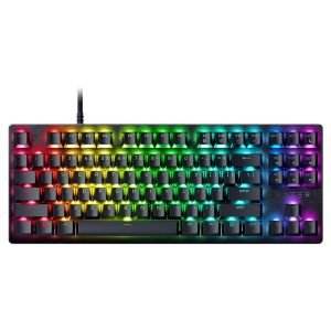 Razer Huntsman V3 X Tenkeyless (Purple Switch) – Teclado óptico para Esports (Diseño sin Teclado numérico, Teclas Totalmente programable, con tecnología RGB) QWERTY ES-Diseño | Negro