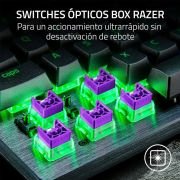 Razer Huntsman V3 X Tenkeyless (Purple Switch) – Teclado óptico para Esports (Diseño sin Teclado numérico, Teclas Totalmente programable, con tecnología RGB) QWERTY ES-Diseño | Negro