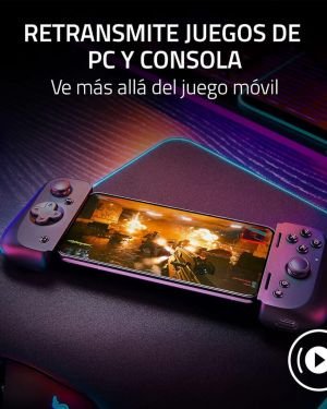 Razer Kishi V2 – Mando de Juegos móvil USB-C para iPhone y Android (Botones de acción mecatáctiles, D-Pad, Sticks analógicos, Conector de Audio de 3,5 mm, Baja latencia, RGB) Negro