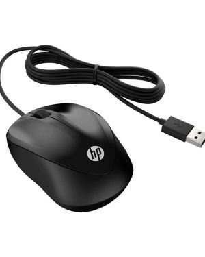 HP 1000 – Ratón con Cable (1200 PPP, 2 Botones y Rueda de Desplazamiento, 1,5 m de Cable, ConexiónUSB, Windows), Color Negro