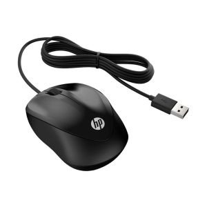 HP 1000 – Ratón con Cable (1200 PPP, 2 Botones y Rueda de Desplazamiento, 1,5 m de Cable, ConexiónUSB, Windows), Color Negro