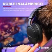 Trust Gaming GXT 491 Fayzo Cascos Gaming Inalámbricos Bluetooth + 2.4 GHz, 7.1 Sonido Envolvente, Batería de 22 Horas, Auriculares Inalámbricos RGB Over-Ear PC PS5 PS4 Switch – Negro