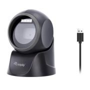 Scanner Lector Codigo De Barras Sobremesa Equip 351027 Detecta Codigos 1d-2d-qr Velocidad De Escaneo 150 Fps Color Negro
