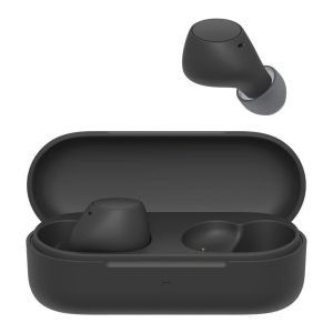 Sony WF-C510 Auriculares Inalámbricos pequeños, Ligeros, con conexión multipunto, Modo Sonido Ambiente, Resistencia al Agua IPX4, Spotify Tap, Carga rápida, 22 Horas de batería, iOS y Android – Negro