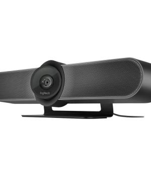 Logitech MeetUp, Sistema de Cámara para Conferencias, Webcam Ultra HD 4K/1080p/720p, 3 Micrófonos/Altavoces Personalizables, Amplio Campo Visual 120 grados, PC/Mac/Portátil/Macbook/Tablet Negro