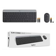 Logitech MK470 Combo Teclado y Ratón Inalámbrico para Windows, 2.4 GHz con Receptor USB Unifying, Diseño Compacto, Batería de Adecuada Duración, Disposición QWERTY Español, Negro