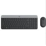 Logitech MK470 Combo Teclado y Ratón Inalámbrico para Windows, 2.4 GHz con Receptor USB Unifying, Diseño Compacto, Batería de Adecuada Duración, Disposición QWERTY Español, Negro