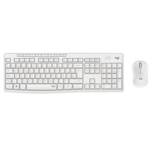 Logitech MK295 Silent Combinación de Teclado y Ratón Inalámbricos con SilentTouch, Seguimiento Óptico, Tecnología Inalámbrica sin Demoras, 90% Menos de Ruido, QWERTY Español, Blanco