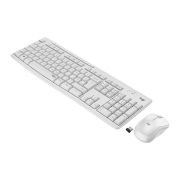 Logitech MK295 Silent Combinación de Teclado y Ratón Inalámbricos con SilentTouch, Seguimiento Óptico, Tecnología Inalámbrica sin Demoras, 90% Menos de Ruido, QWERTY Español, Blanco