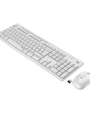 Logitech MK295 Silent Combinación de Teclado y Ratón Inalámbricos con SilentTouch, Seguimiento Óptico, Tecnología Inalámbrica sin Demoras, 90% Menos de Ruido, QWERTY Español, Blanco