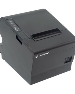 Unykach Impresora Térmica de Tickets POS5 UK56009 con Botones Superiores, Conexiones USB, RJ12, RJ11 y LAN, Compatible con Windows, JPOS, OPOS, Linux, Android y Mac