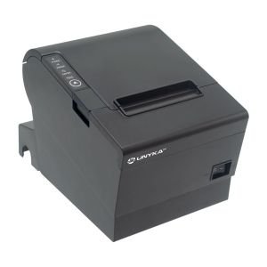 Unykach Impresora Térmica de Tickets POS5 UK56009 con Botones Superiores, Conexiones USB, RJ12, RJ11 y LAN, Compatible con Windows, JPOS, OPOS, Linux, Android y Mac