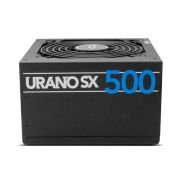 Nox Urano SX 500 – NXURSX500 – Fuente de Alimentación 500W, eficiencia Green Power, ventilador 120mm con sistema Ball Bearing, compatible con Intel, PFC, color negro