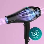 Philips Secador de Pelo, motor AC, cuidado iónico, boquilla 9 mm y 6 velocidades, temperatura ThermoProtect, 2100 W, BHD272/00, negro y turquesa