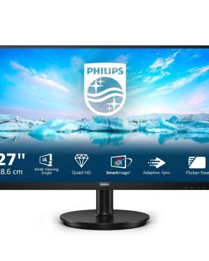 Philips 275V8LA – Monitor QHD de 27 Pulgadas, Altavoz, FreeSync (2560 x 1440, 75 Hz, DisplayPort, HDMI) Negro