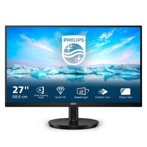 Philips 275V8LA – Monitor QHD de 27 Pulgadas, Altavoz, FreeSync (2560 x 1440, 75 Hz, DisplayPort, HDMI) Negro