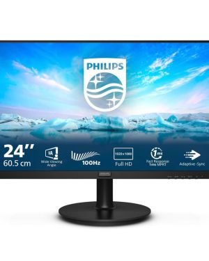 Philips 241V8LAB – Monitor Full HD de 24 Pulgadas, Altavoz (1920×1080, 100 Hz, VGA, HDMI), Negro