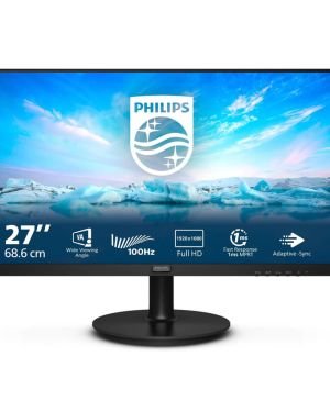 Philips 271V8LAB – Monitor Full HD de 27 Pulgadas, Altavoz (1920×1080, 100 Hz, VGA, HDMI), Negro