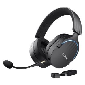 Trust Gaming GXT 491 Fayzo Cascos Gaming Inalámbricos Bluetooth + 2.4 GHz, 7.1 Sonido Envolvente, Batería de 22 Horas, Auriculares Inalámbricos RGB Over-Ear PC PS5 PS4 Switch – Negro