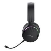 Trust Gaming GXT 491 Fayzo Cascos Gaming Inalámbricos Bluetooth + 2.4 GHz, 7.1 Sonido Envolvente, Batería de 22 Horas, Auriculares Inalámbricos RGB Over-Ear PC PS5 PS4 Switch – Negro