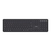 Trust Vaiya Teclado Inalámbrico Bluetooth + 2.4 GHz QWERTY Español, Teclado Bluetooth Multidispositivo Recargable con Numpad, Windows iOS iPadOS macOS Android, Negro