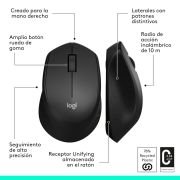 Logitech M280 Ratón Inalámbrico, 2,4 GHz con Nano Receptor USB, Seguimiento Óptico 1000 DPI, 3 Botones, Batería 18 Meses, PC/Mac/Portátil – Negro