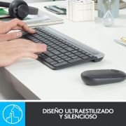 Logitech MK470 Combo Teclado y Ratón Inalámbrico para Windows, 2.4 GHz con Receptor USB Unifying, Diseño Compacto, Batería de Adecuada Duración, Disposición QWERTY Español, Negro
