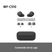 Sony WF-C510 Auriculares Inalámbricos pequeños, Ligeros, con conexión multipunto, Modo Sonido Ambiente, Resistencia al Agua IPX4, Spotify Tap, Carga rápida, 22 Horas de batería, iOS y Android – Negro