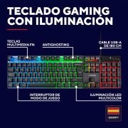 Trust Gaming GXT 835 Azor Teclado Retroiluminado, Disposición QWERTY Español