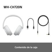 Sony WH-CH720N Auriculares Inalámbricos Bluetooth con Noise Cancelling- hasta 35 Horas de Autonomía y Carga Rápida, Blanco