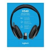 Auriculares Logitech H540/ con Micrófono/ USB/ Negros PC/Mac/Portátil – Negro