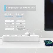 Tapo P300 Regleta inteligente de Wi-Fi con 3 Enchufes y 3 USB, Carga rápida de 18 W, Compatible con Alexa y Google Home, Regleta Alexa