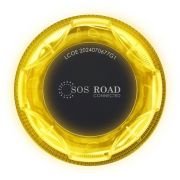 Luz baliza de emergencia para coche SOS Road Connected EL2024 V16/ Homologada DGT/ Base Imantada/ Geolocalizable/ Funciona a Pilas