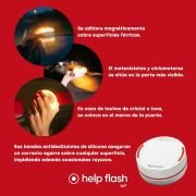 Luz baliza de emergencia para coche Help Flash V16 Connected IoT/ Homologada/ Base Imantada/ Geolocalizable/ Funciona a Pilas