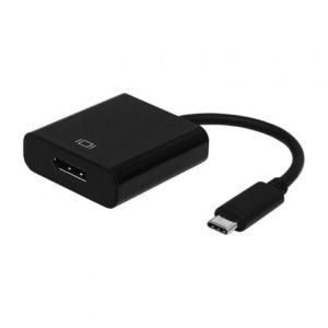 Conversor Aisens A109-0345 / USB Tipo-C Macho - DisplayPort Hembra / 15cm / Negro