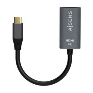 Conversor HDMI 4K 60Hz Aisens A109-0683 / HDMI Hembra - USB Tipo-C Macho / 15cm / Gris