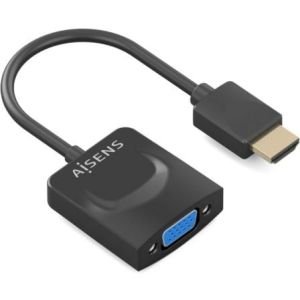 Conversor Aisens A122-0947 / HDMI Macho - SVGA Hembra / 15cm / Negro