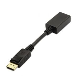 Conversor Aisens A125-0134 / DisplayPort Macho - HDMI Hembra / 15cm / Negro