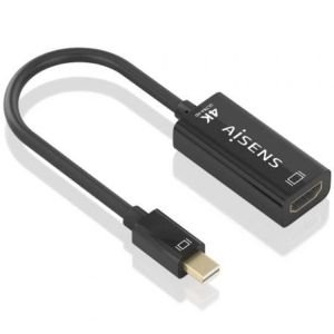 Conversor Aisens A125-0904 / Mini DisplayPort Macho - HDMI Hembra / 15cm / Negro