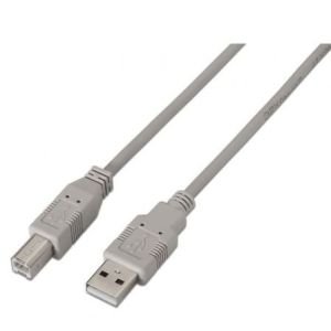 Cable USB 2.0 Impresora Aisens A101-0002 / USB Tipo-B Macho - USB Macho / 1.8m / Beige