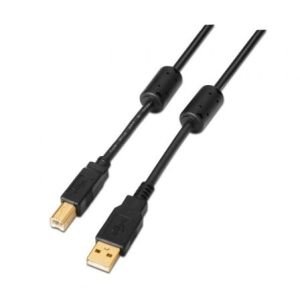 Cable USB 2.0 Impresora Aisens A101-0011 / USB Tipo-B Macho - USB Macho / 5m / Negro