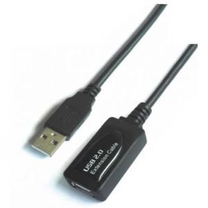 Cable Alargador USB 2.0 Aisens A101-0018 / USB Macho - USB Hembra / Hasta 2.5W / 60Mbps / 5m / Negro