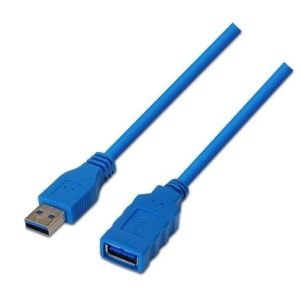 Cable Alargador USB 3.0 Aisens A105-0046 / USB Macho - USB Hembra / Hasta 9W / 625Mbps / 2m / Azul