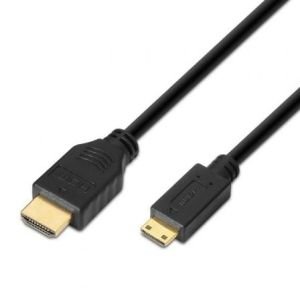 Cable HDMI Aisens A119-0114 / HDMI Macho - Mini HDMI Macho / Hasta 10W / 720Mbps / 1.8m / Negro