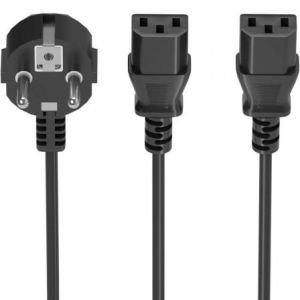 Cable Alimentación CPU Aisens A132-0864 / CEE7 Macho - 2x C13 Hembra / 1.8m / Negro
