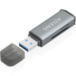 Lector de Tarjetas Externo Aisens ASCR-2A09-GR / USB 3.1